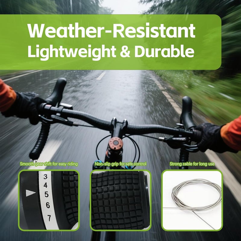 Tailcle Bicycle Twist Shifter Lever 3x7 Speed Revoshift Lever 21 Speed Twist Grip Gear for MTB Mountain Bike (3X7 Speed Bike Shifter) - Image 3